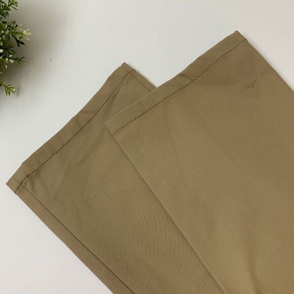 Theory Woman Bimsa Approach Pants Sz 12 High Banded Waist Cropped Beige Tan - Picture 6 of 7